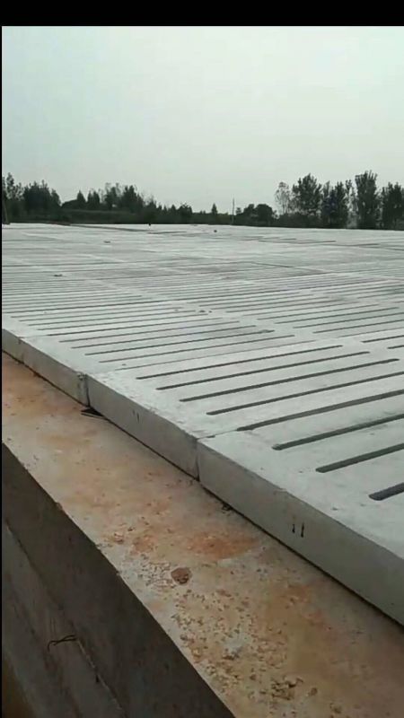 平顶山汝州10000块3米机制漏粪板施工中